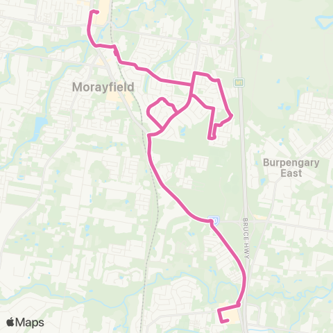 TransLink Morayfield Local Service (Loop) map