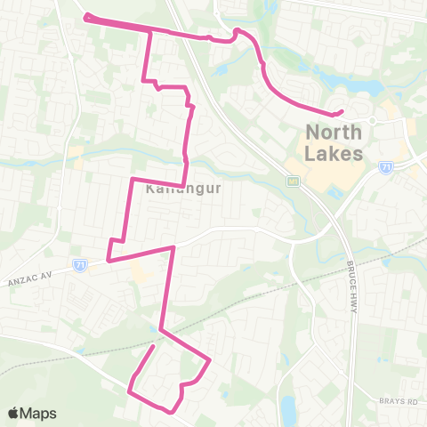 TransLink North Lakes - Kallangur East map