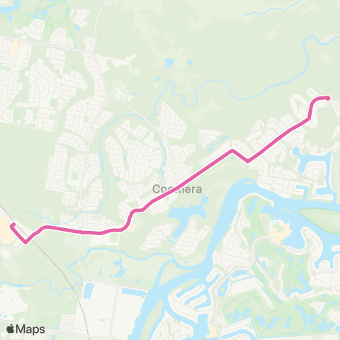 TransLink Coomera - Coomera Waters map