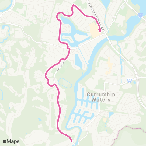 TransLink Currumbin Waters - The Pines map