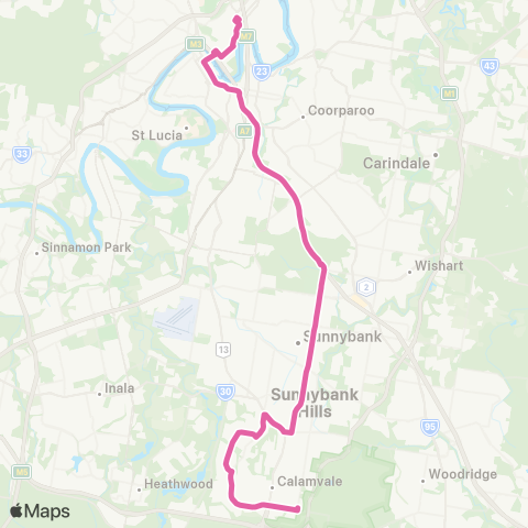 TransLink Valley - Algester / Parkinson map