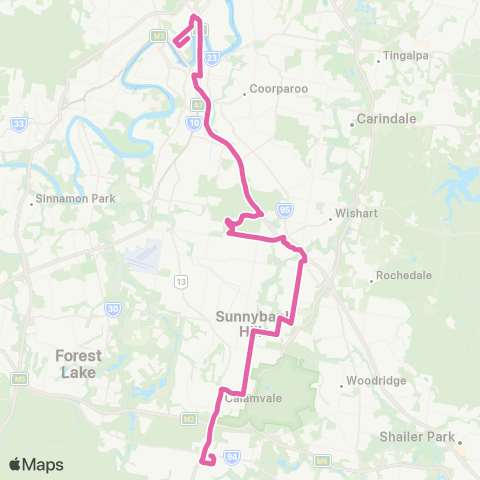 TransLink City / Valley - Browns Plains map