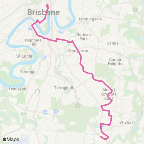 TransLink Valley - Garden City via Cavendish Road map