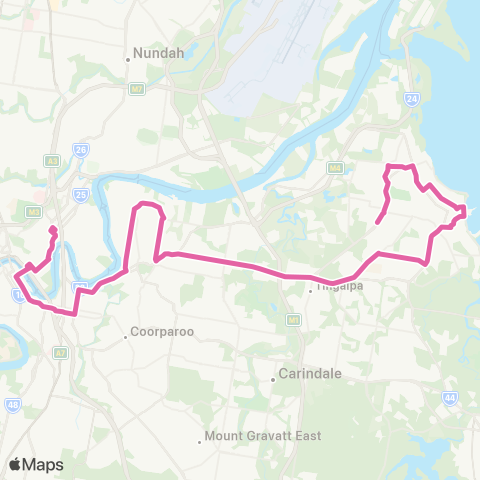 TransLink Valley - Wynnum via Bulimba map