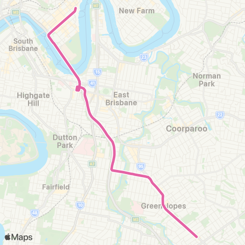 TransLink Holland Park - City Express map