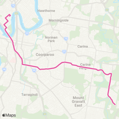 TransLink Carindale Heights - City Rocket map