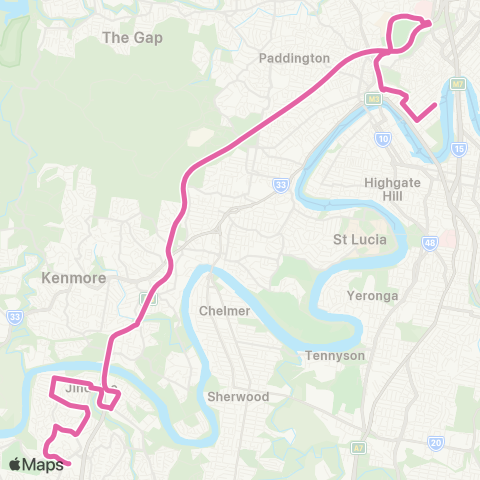 TransLink Mt Ommaney - City Rocket map