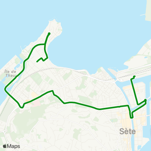 Sète Agglopôle Mobilité Ligne 1 map