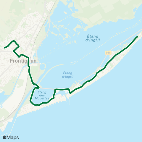 Sète Agglopôle Mobilité Ligne 16 map