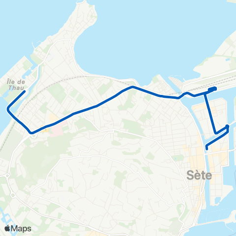 Sète Agglopôle Mobilité Ligne 2 map