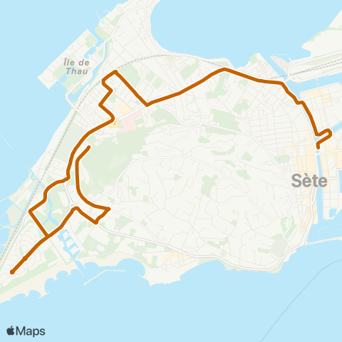 Sète Agglopôle Mobilité Ligne 7 map