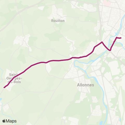 SETRAM C.C St-Georges-du-Bois - Gare Sud map