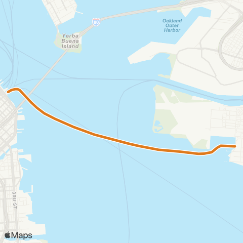 San Francisco Bay Ferry Alameda Seaplane map