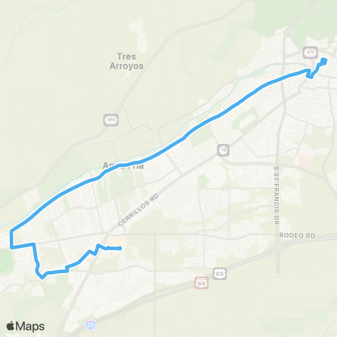 Santa Fe Trails Dtwn - Agua Fria - Tierra Contenta - Santa Fe Pl map