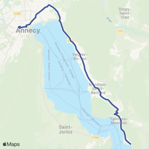 Sibra Annecy / Talloires-Montmin Angon map