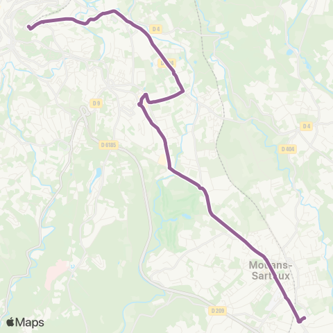 Sillages Grasse SNCF - Axe 85 - Jardins du M.I.P map