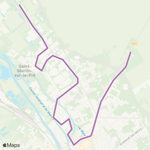 SITAC Les Madines ⇔ Châlons Agglo ⇔ Campus 3000 ⇔ Ctre-ville map