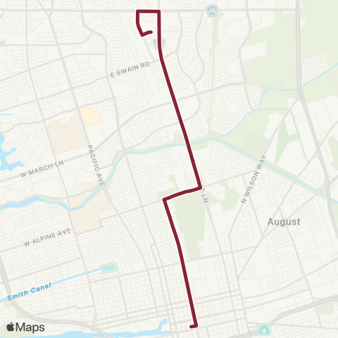 San Joaquin RTD California-West Lane-Kaiser map