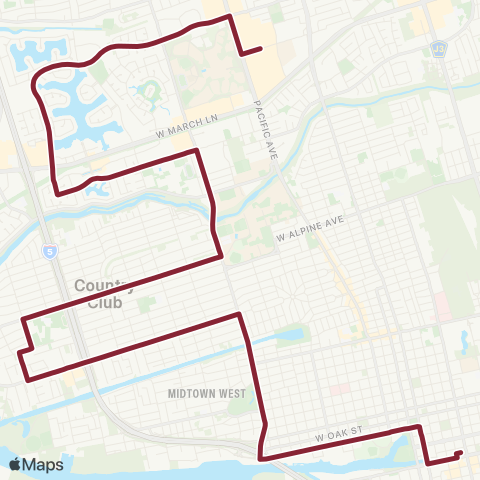 San Joaquin RTD Country Club-Malls map