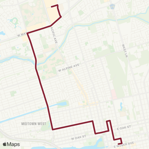 San Joaquin RTD DTC-Acacia-Pershing-MTS map