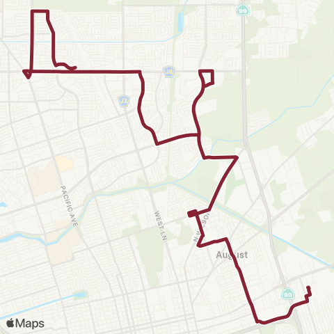 San Joaquin RTD Myrtle / Oro-West Ln-Cesar Chavez HS map