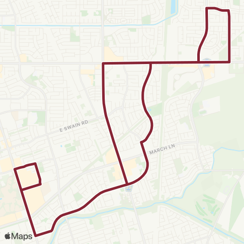 San Joaquin RTD Metro Hopper - Northeast Stockton map