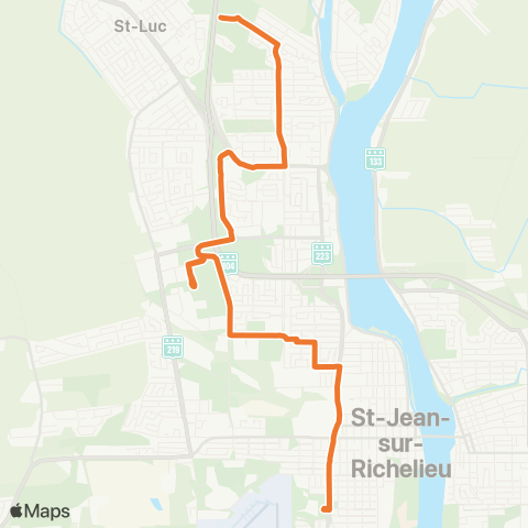 Saint-Jean-sur-Richelieu Ligne orange map