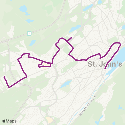 Metrobus Downtown - MUN - Avalon - Kelsey map