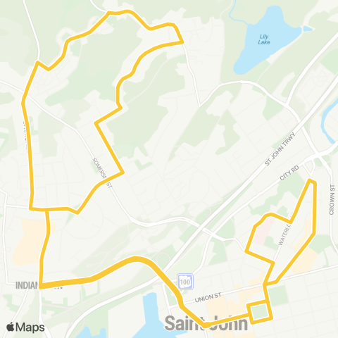 Saint John Transit Crescent Valley map