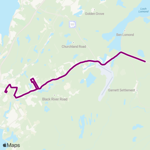 Saint John Transit Loch Lomond map