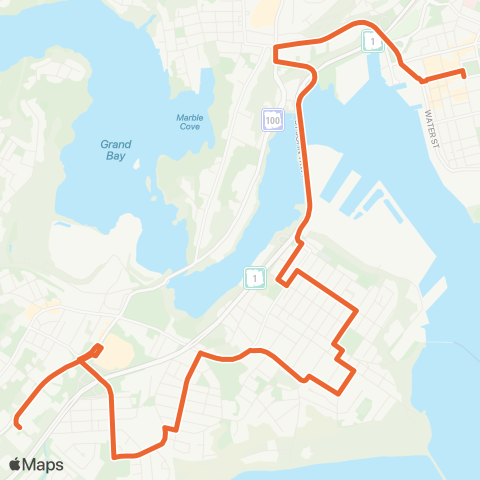 Saint John Transit Harbour Bridge map