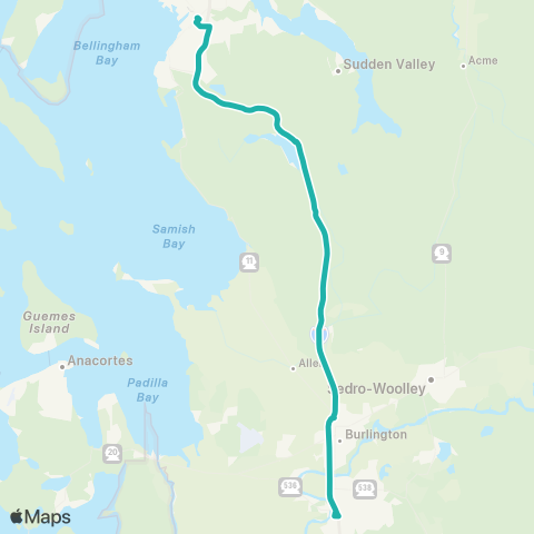 Skagit Transit County Connector Whatcom / Skagit map