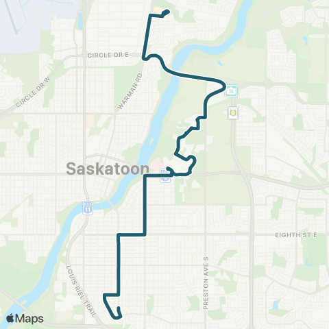 Saskatoon Transit Lawson Heights / Avalon map