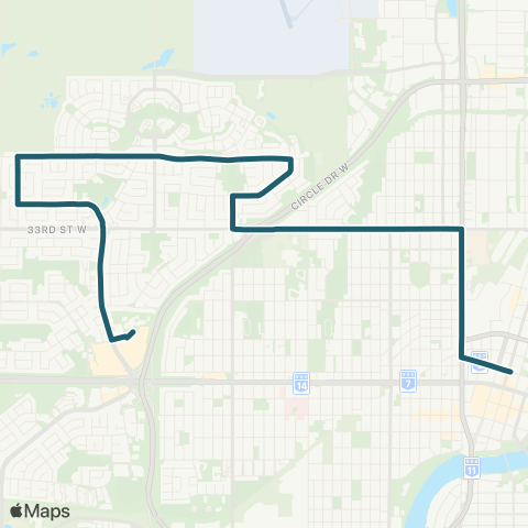 Saskatoon Transit City Centre / Confederation map