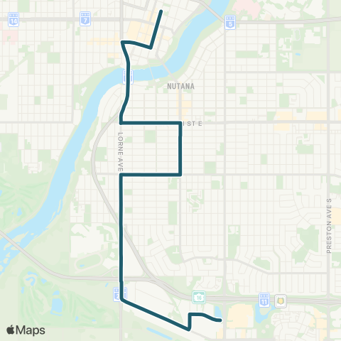 Saskatoon Transit City Centre / Exhibition map