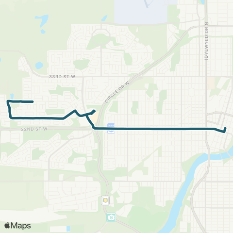 Saskatoon Transit City Centre / Kensington map