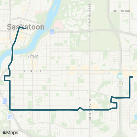 Saskatoon Transit City Centre / Centre Mall map