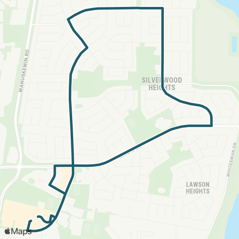 Saskatoon Transit Silverwood / City Centre map