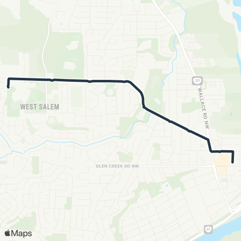 Cherriots Glen Creek / Orchard Heights map