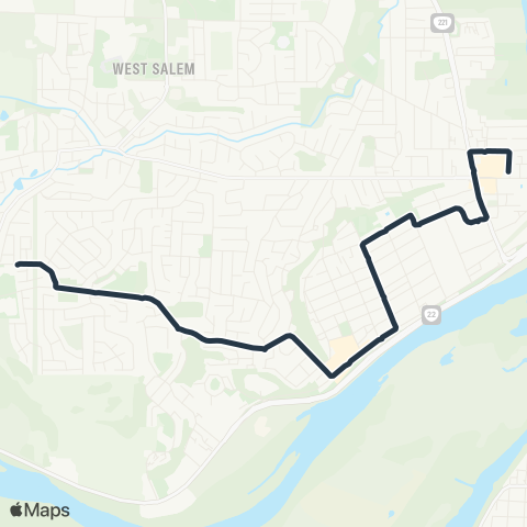 Cherriots - Glen Creek / Eola map