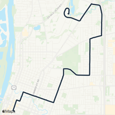 Cherriots - Lansing / Hawthorne map