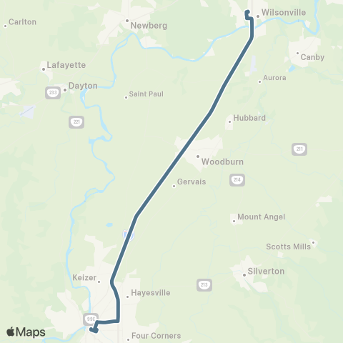 Cherriots Wilsonville / Salem  Express map