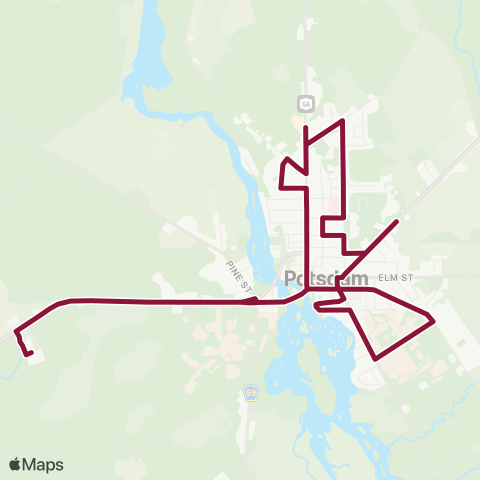 St. Lawrence County Public Transit Bears Shuttle map