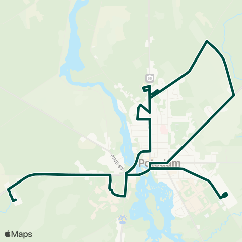 St. Lawrence County Public Transit Clarkson Shuttle map