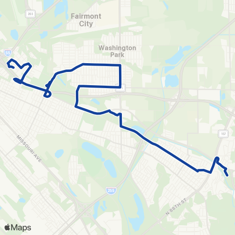 MetroBus Illinois Rosemont map