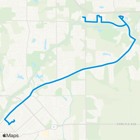 MetroBus Missouri Belleville-Shiloh map