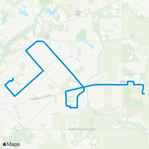 MetroBus Missouri Belleville-College map