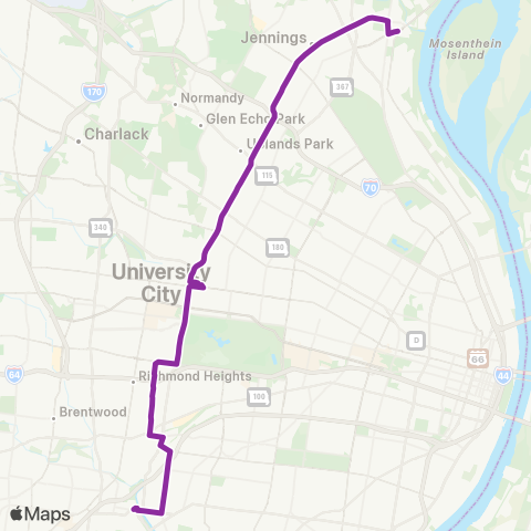 MetroBus Missouri City Limits map