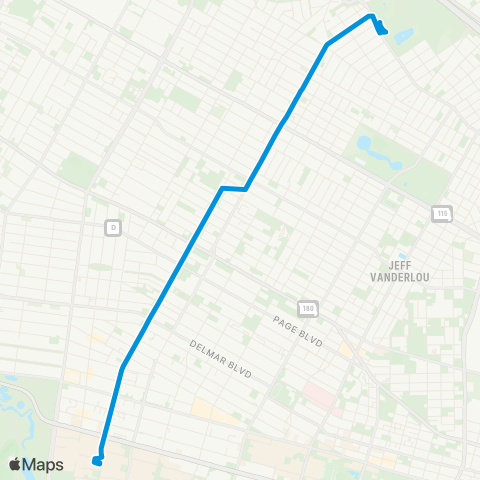 MetroBus Missouri Taylor map