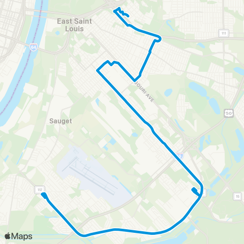 MetroBus Illinois Alta Sita map